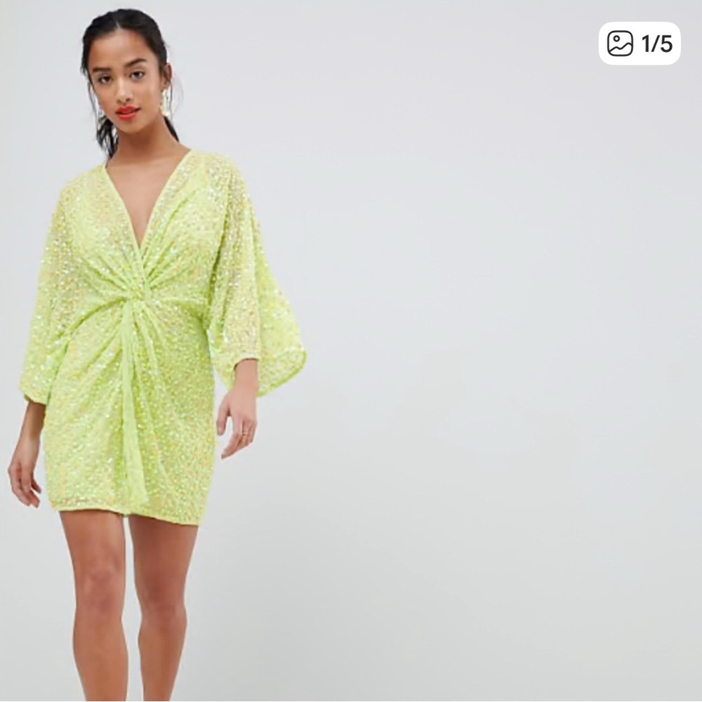ASOS Light Green Sequin Top